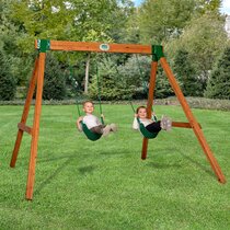 Wayfair wooden sales swing set